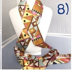 TWILLY SKINNY SILK SCARVES l Silk BAG WRAP l Silk Tie Scarf